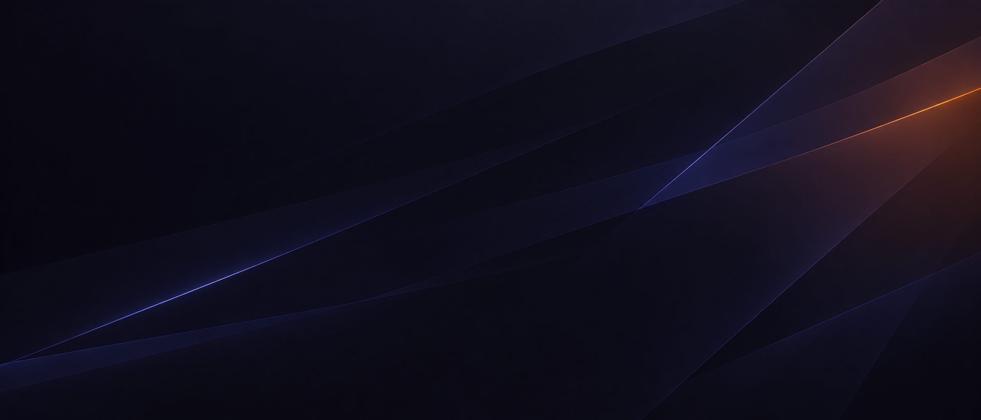 Abstract dark indigo field with faint angular lines of light